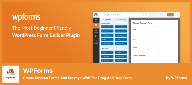 WPForms Plugin - Create Smarter Forms And Surveys With The Drag And Drop Form Builder
