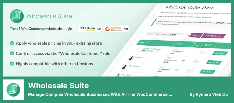 Wholesale Suite Plugin - Manage Complex Wholesale Businesses With All The WooCommerce Extensions