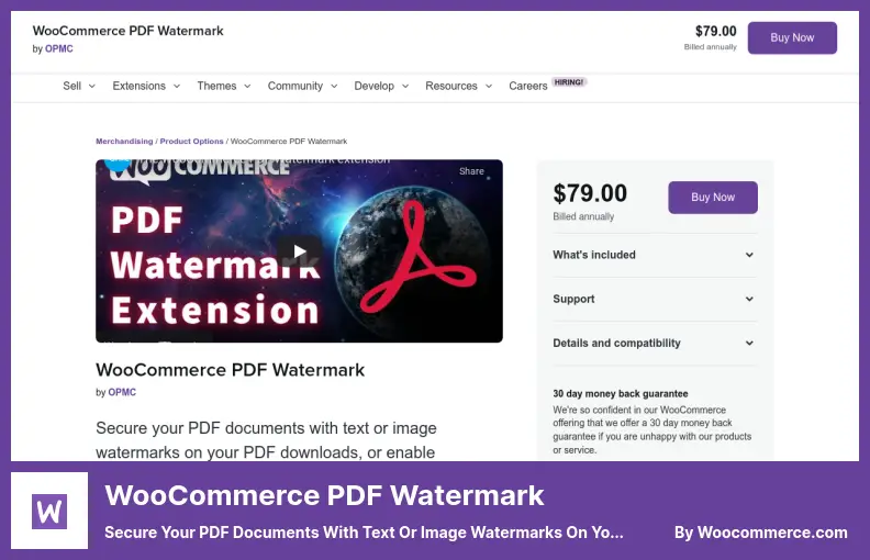 WooCommerce PDF Watermark Plugin - Secure Your PDF Documents With Text or Image Watermarks On Your PDF Downloads