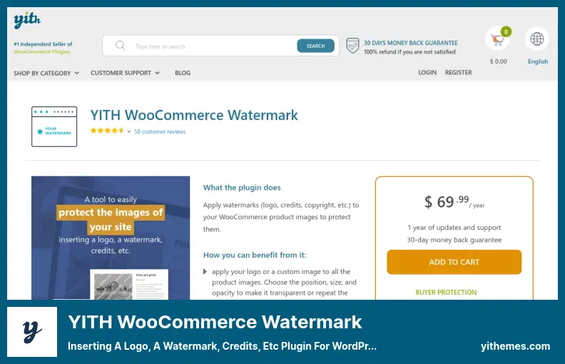 YITH WooCommerce Watermark Plugin - Inserting A Logo, A Watermark, Credits, Etc Plugin For WordPress