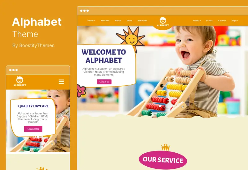 Alphabet Theme - Kids and Children WordPress Theme