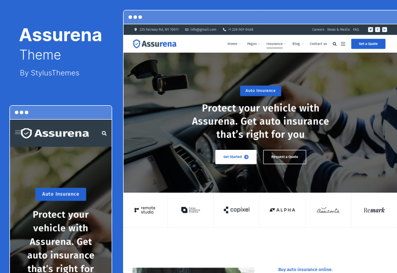 Assurena Theme - Insurance Agency WordPress Theme