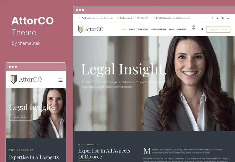 AttorCO Theme - Attorney  Lawyers  WordPress Theme