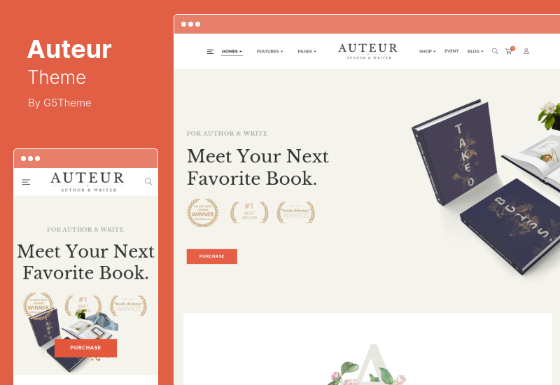 Auteur Theme - WordPress Theme for Authors Publishers