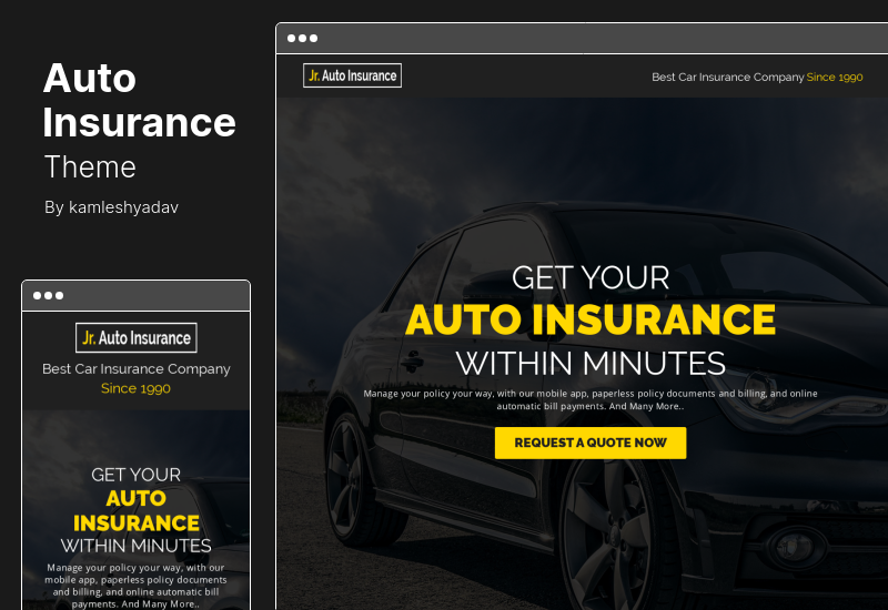 Auto Insurance Theme - Insurance WordPress Theme