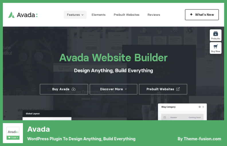 Avada Plugin - WordPress Plugin to Design Anything, Build Everything