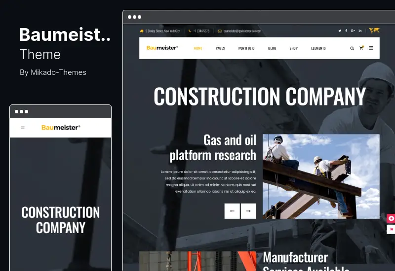 Baumeister Theme - WordPress Theme for Industry Manufacturing