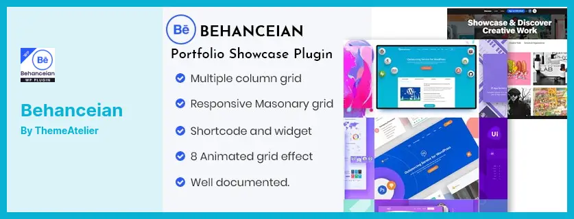 Behanceian Plugin - Behance Portfolio Showcase Plugin