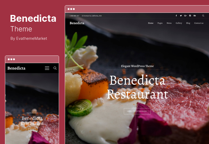 Benedicta Theme - Restaurant  Food WordPress Theme