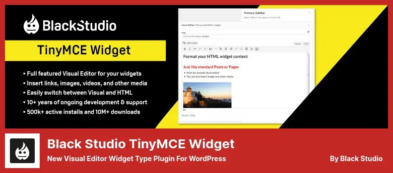 Black Studio TinyMCE Widget Plugin - New Visual Editor widget Type Plugin for WordPress