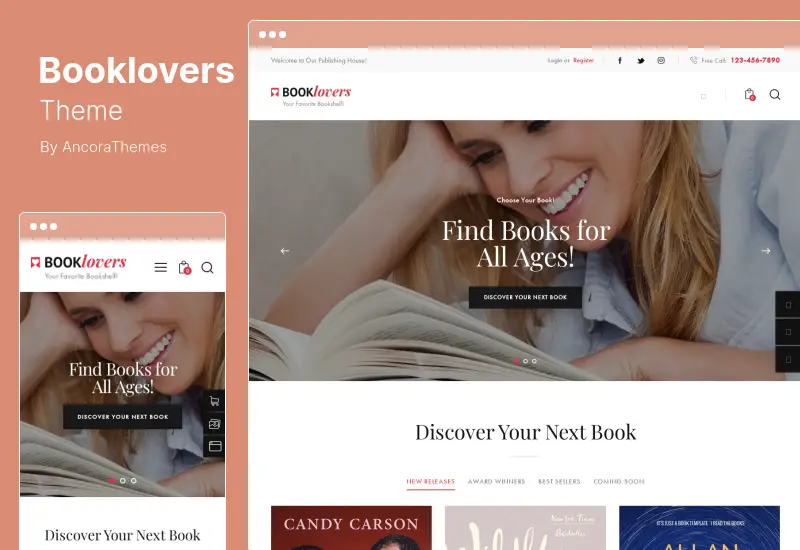 Booklovers Theme - Publishing House and Book Store WordPress Theme  RTL