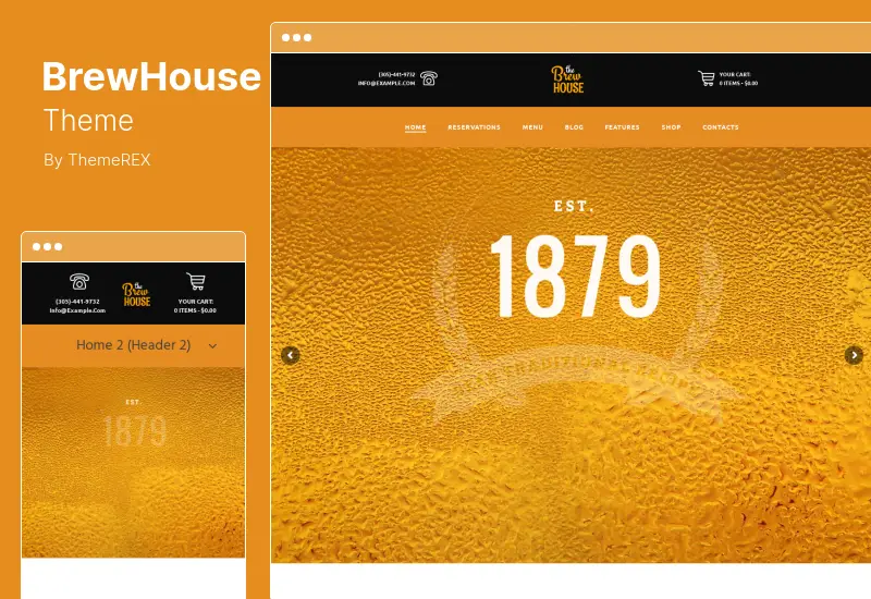 BrewHouse Theme - Brewery   Pub   Restaurant WordPress Theme