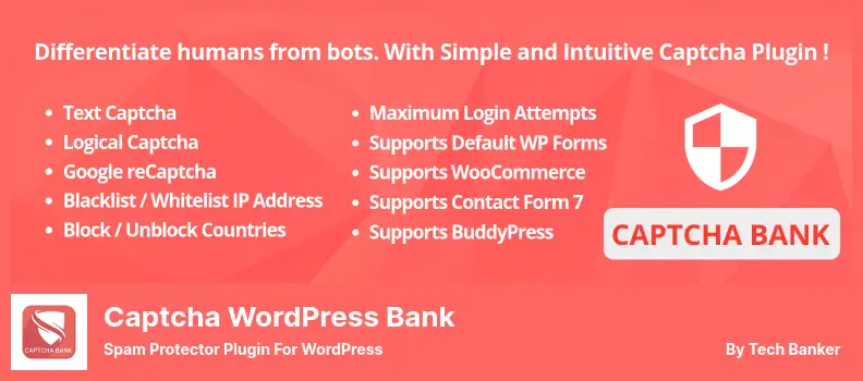 Captcha WordPress bank Plugin - Spam Protector Plugin For WordPress