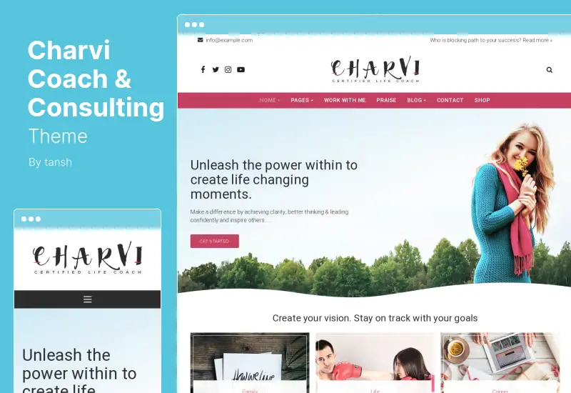 Charvi Coach & Consulting Theme - Feminine Business WordPress Theme