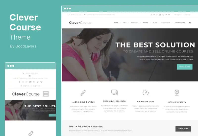 Clever Course Theme - Education LMS WordPress Theme