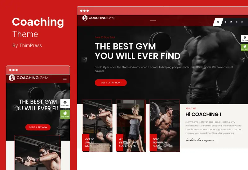 Coaching Theme - Life  Fitness Coaching WordPress Theme