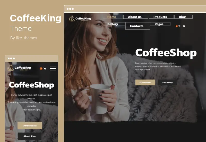 CoffeeKing Theme - Coffee Shop & Drinks Online Store WordPress Theme