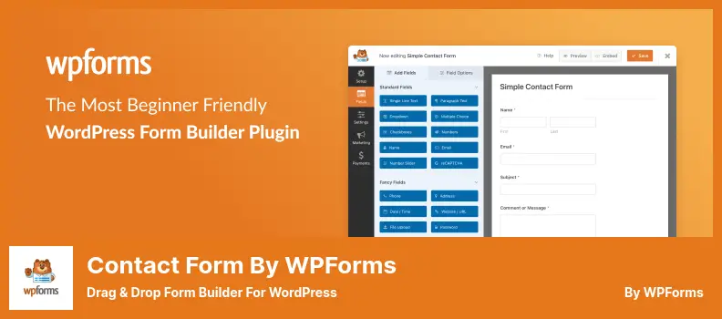 Contact Form by WPForms Plugin - Drag & Drop Form Builder for WordPress