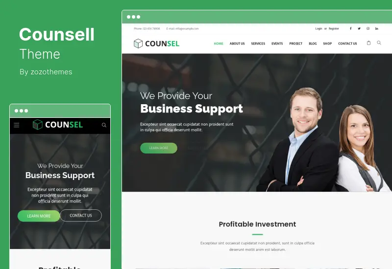 Counsell Theme - Consultancy WordPress Theme