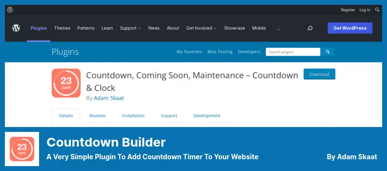 Countdown Builder Plugin - A Very Simple Plugin To Add Countdown Timer To Your Website