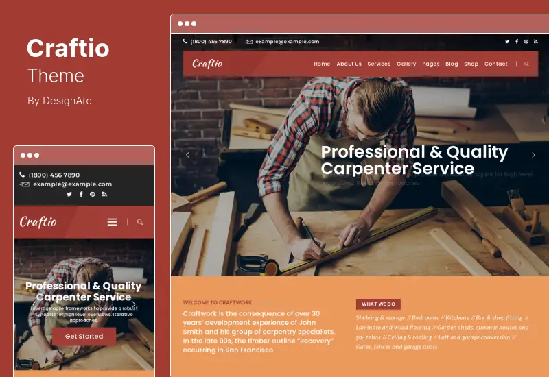 Craftio Theme - Carpenter WordPress Theme