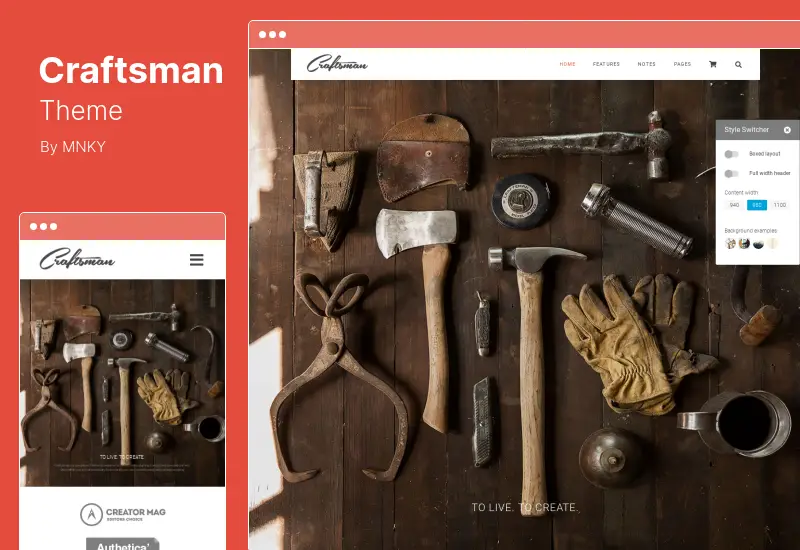 Craftsman Theme - WordPress Craftsmanship Theme