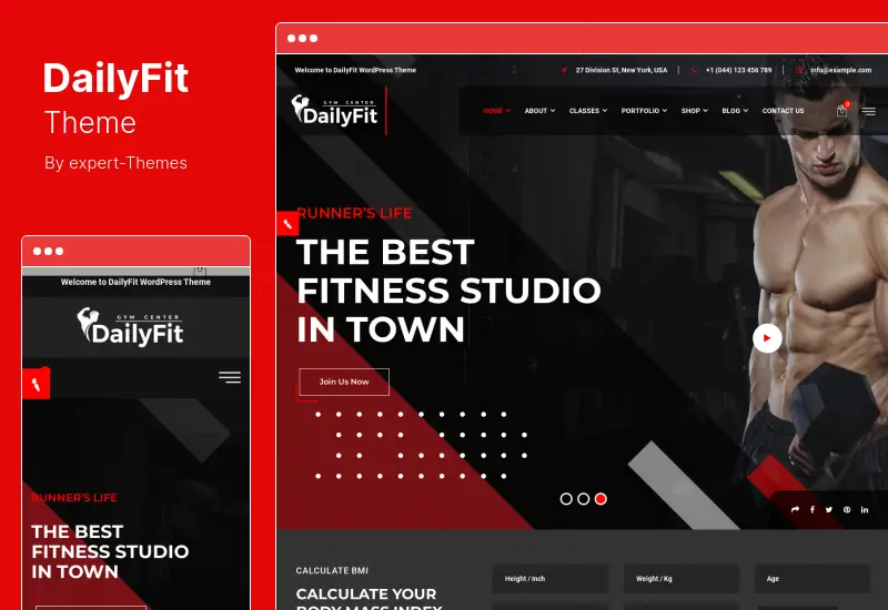 DailyFit Theme - Fitness Gym WordPress Theme