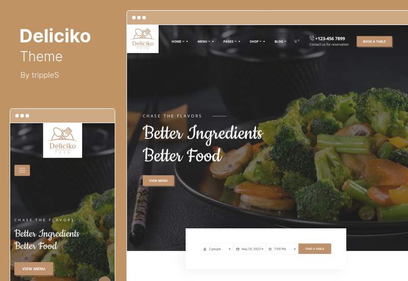 Deliciko Theme - Online Ordering Restaurant WordPress Theme