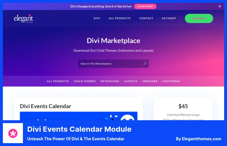 Divi Events Calendar Module Plugin - Unleash The Power of Divi & The Events Calendar