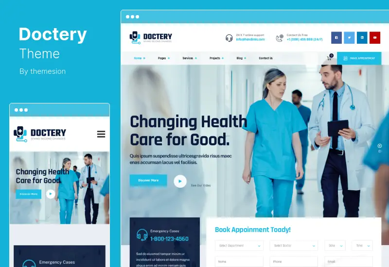 Doctery Theme - Hospital Healthcare WordPress Theme