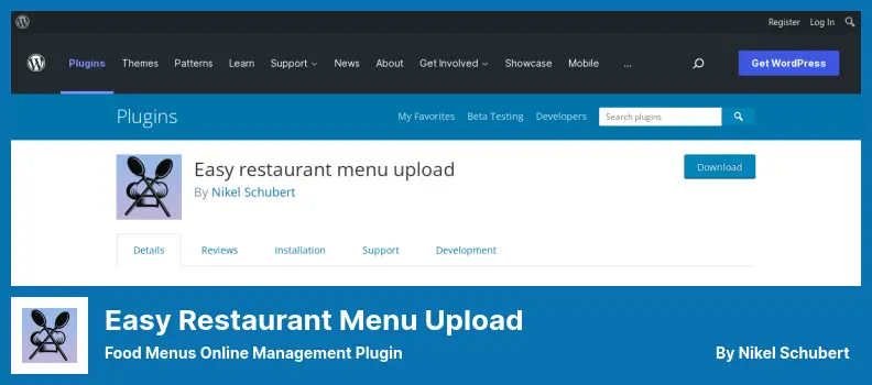 Easy Restaurant Menu Upload Plugin - Food Menus Online Management Plugin
