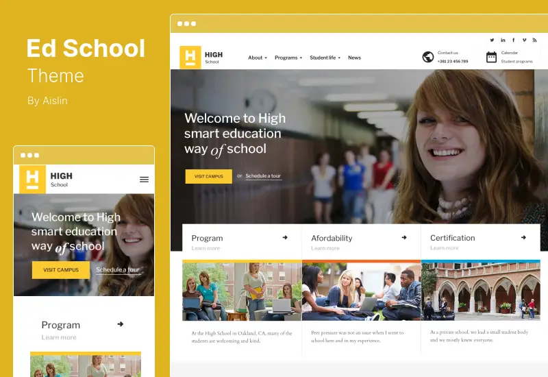 Ed School Theme - Education WordPress Theme