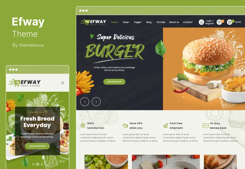 Efway Theme - Food Store WooCommerce WordPress Theme