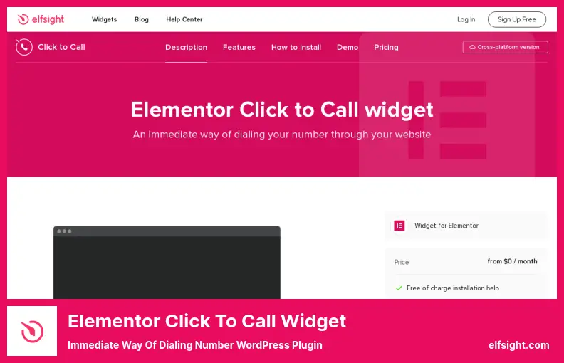 Elementor Click to Call widget Plugin - Immediate Way Of Dialing Number WordPress Plugin