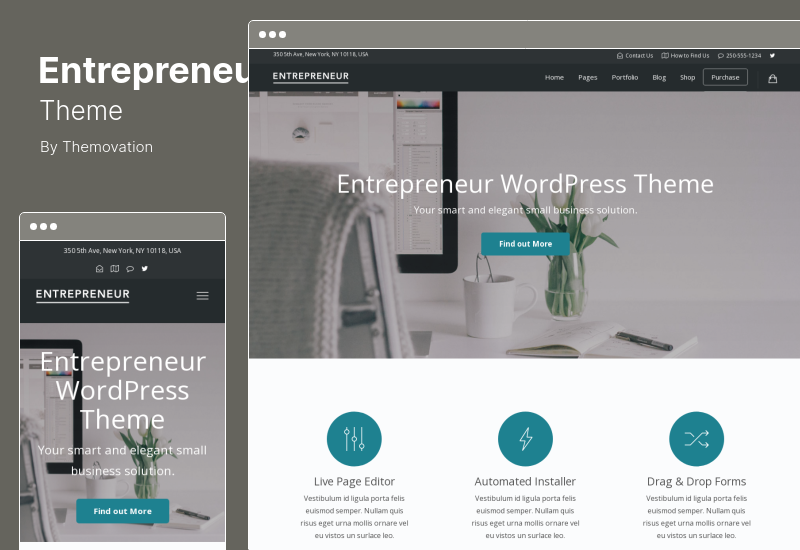 Entrepreneur Theme - Booking for Small Businesses