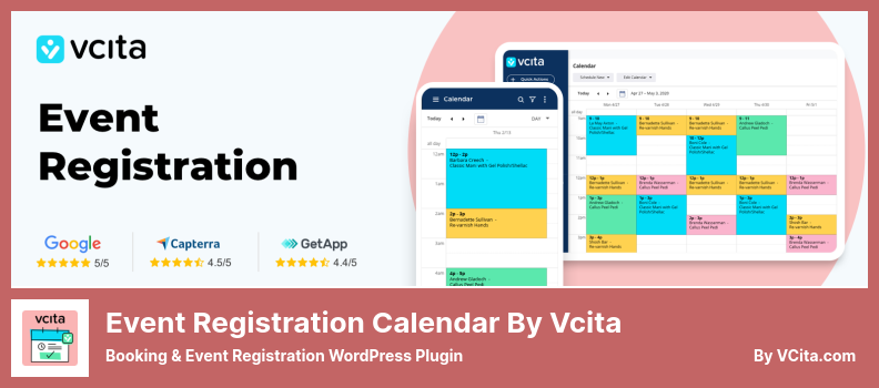 Event Registration Calendar By vcita Plugin - Booking & Event Registration WordPress Plugin