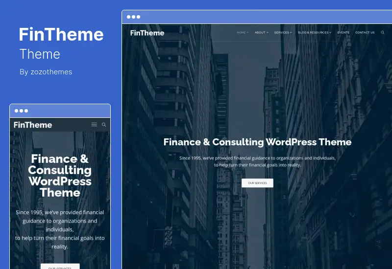 FinTheme Theme - Finance  Consultants WordPress Theme