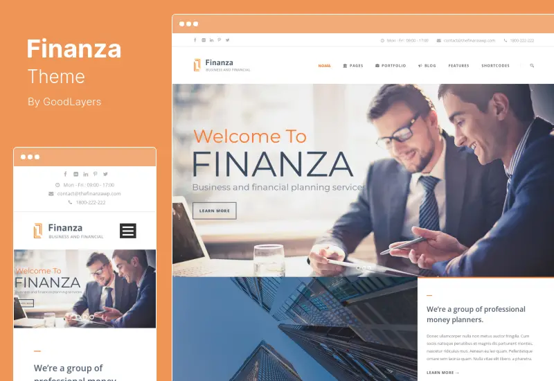 Finanza Theme - Business Financial WordPress Theme