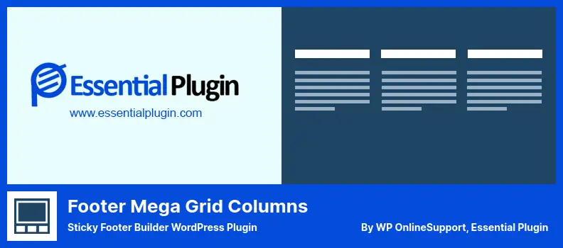 Footer Mega Grid Columns Plugin - Sticky Footer Builder WordPress Plugin