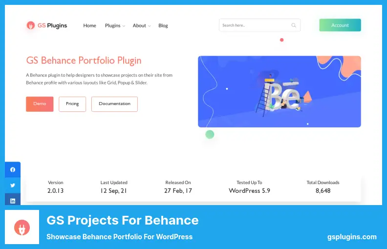 GS Projects for Behance Plugin - Showcase Behance Portfolio For WordPress