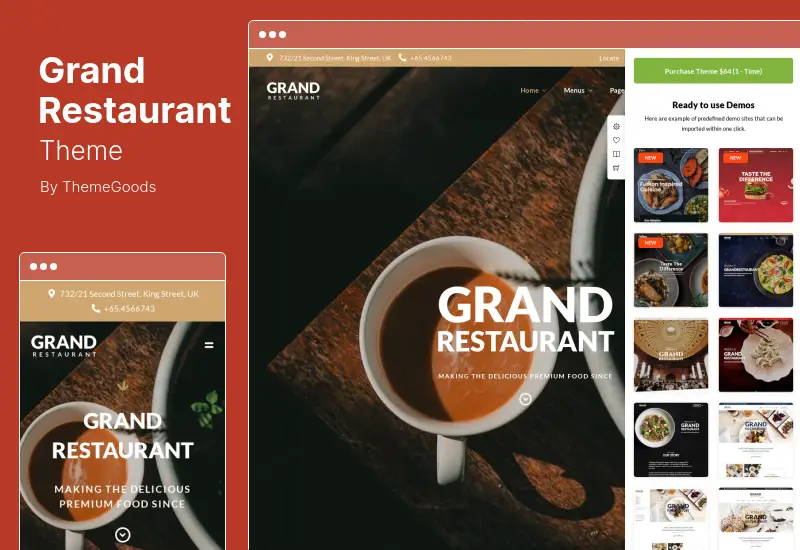 Grand Restaurant Theme - Grand Restaurant WordPress