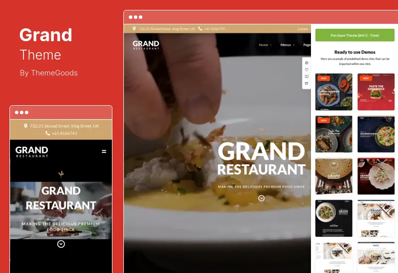 Grand Theme - Restaurant WordPress Theme