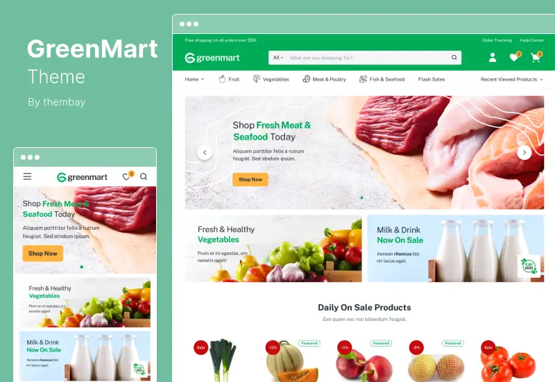 GreenMart Theme - Organic  Food WooCommerce WordPress Theme
