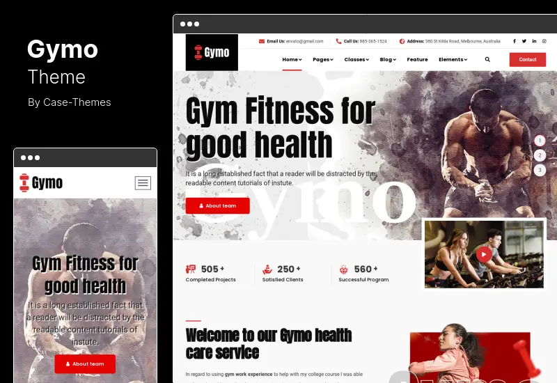 Gymo Theme - Gym Fitness WordPress Theme