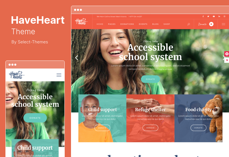 HaveHeart Theme - Fundraising Charity WordPress Theme