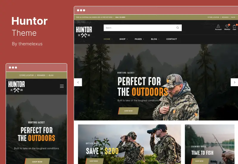 Huntor Theme - Hunting  Outdoor Shop WooCommerce Theme