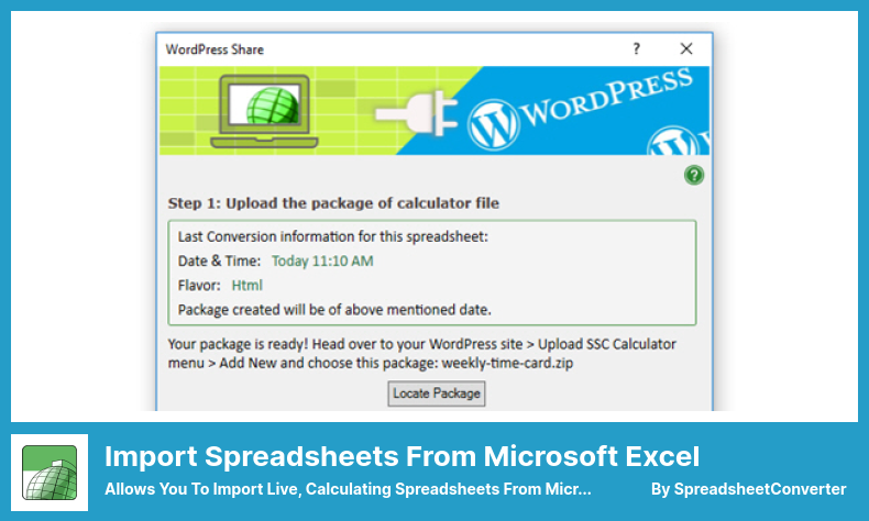 Create Online Calculators with Excel - SpreadsheetConverter