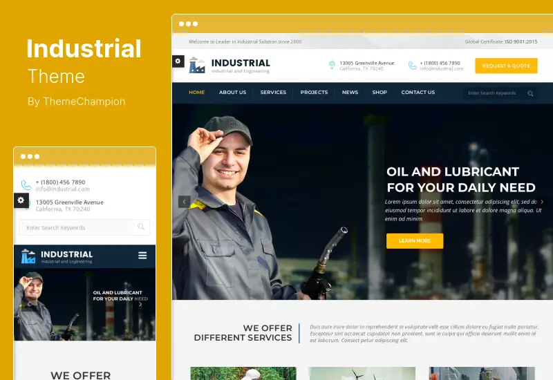 Industrial Theme - Industry Engineering WordPress Theme