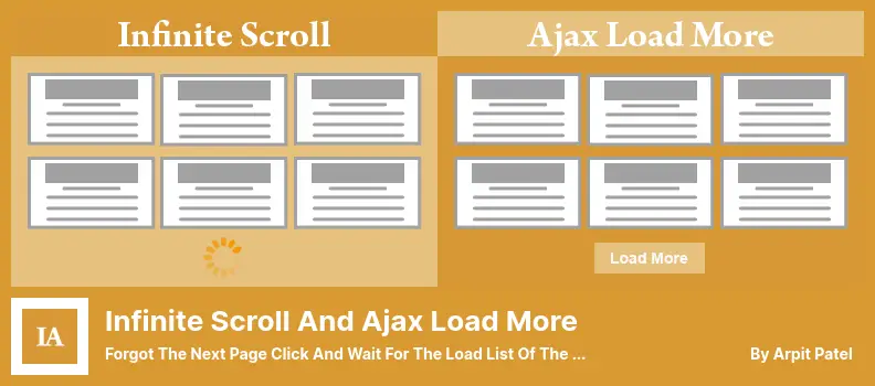 Infinite Scroll and Ajax Load More Plugin - Forgot The Next Page Click and Wait for The Load List of The Posts