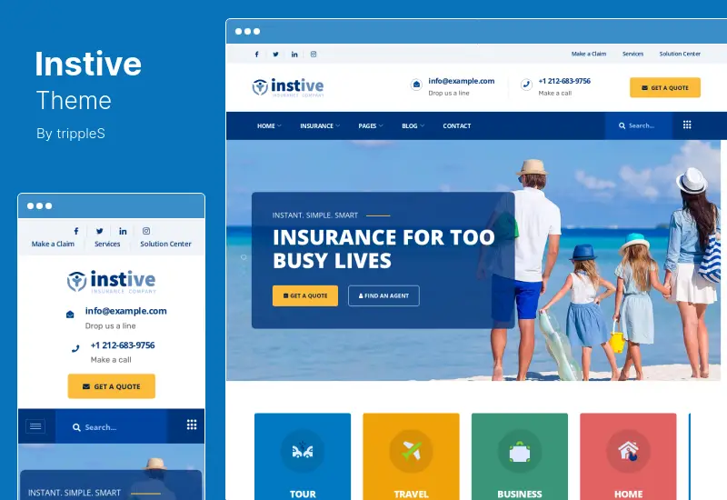 Instive Theme - Insurance WordPress Theme